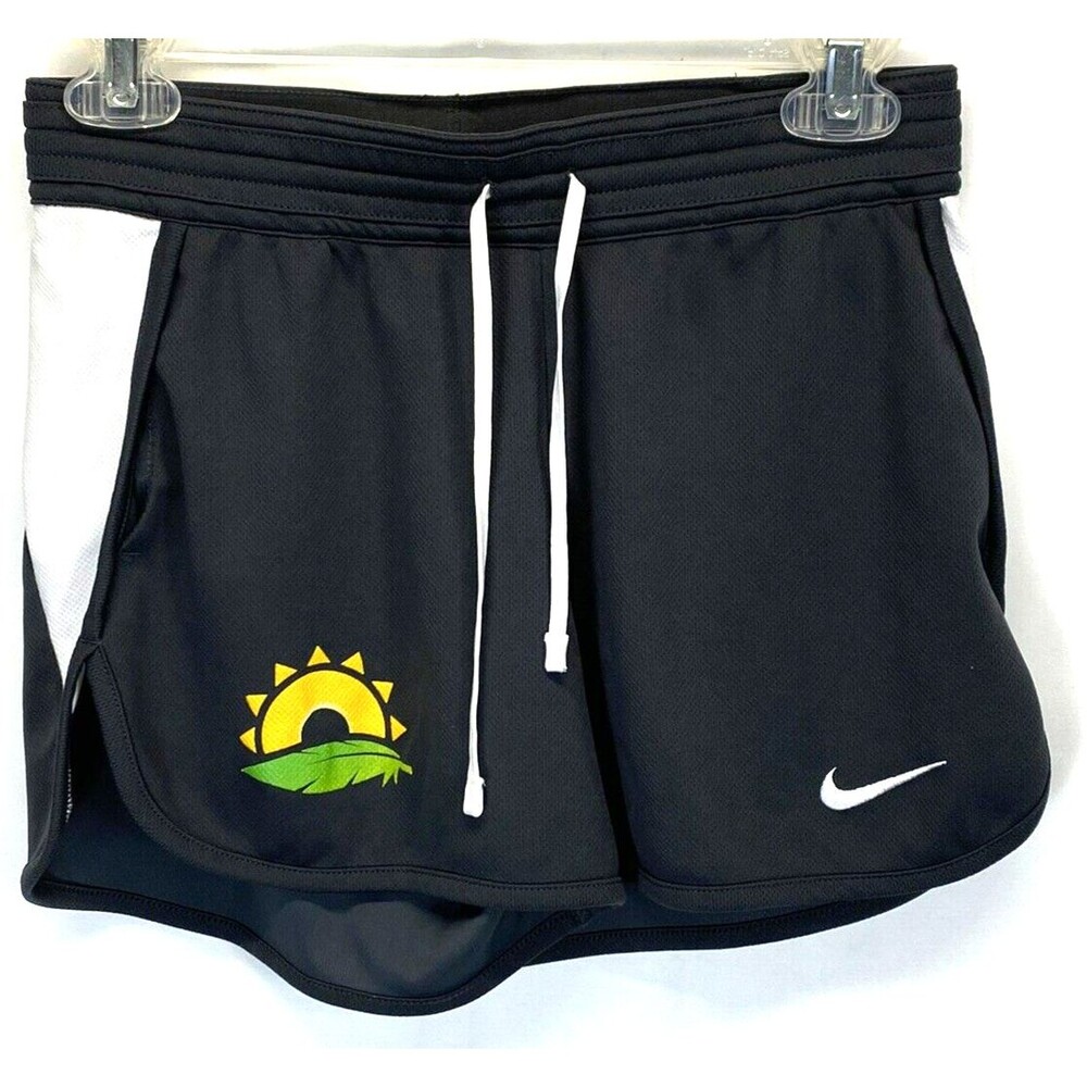 Nike Swoosh Womens Shorts Size XS (27 x 4.5") Athletic Running Dark Gray Logo